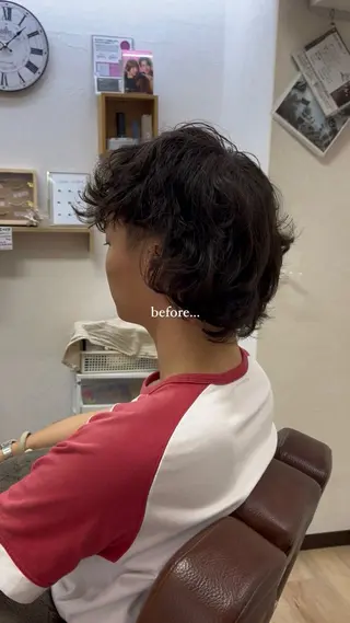 ショート メンズ MAHIRU🤍 艶髪･ストレート🫧のヘアスタイル