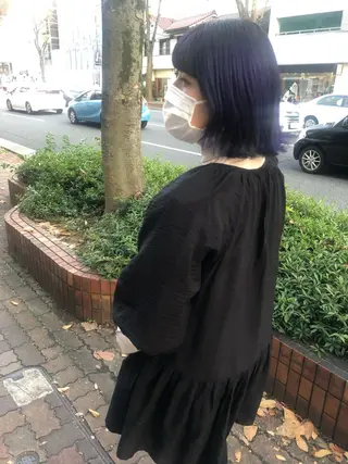 ミディアム tomo🍒パーマ ハイトーン似合わせのヘアスタイル