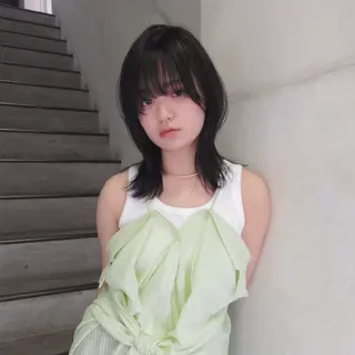 ミディアム カラー スギヤマ ショウゴのヘアスタイル