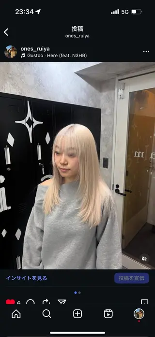 カラー 外国人風カラー ×19歳美容師ルイヤのヘアスタイル