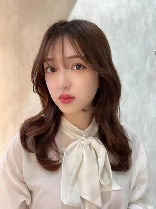 ロング レイヤー、美髪矯正 🌹韓国ヘア芹奈のヘアスタイル