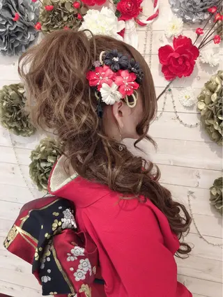 ロング ヘアアレンジ Hair and Make Encourage所属・ヘアメイク エンカレッジのヘアスタイル