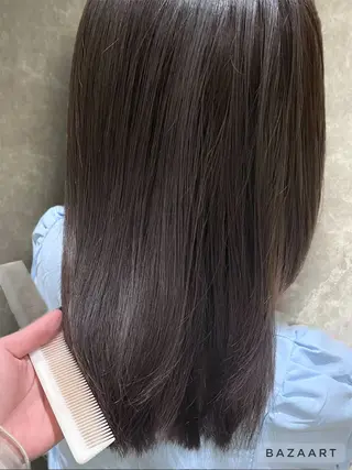 ミディアム カラー 心斎橋/ブリーチなし 髪質改善/レイヤーのヘアスタイル