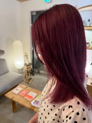 ミディアム カラー casi所属・メンズパーマ／ボブ 星本広海のヘアスタイル