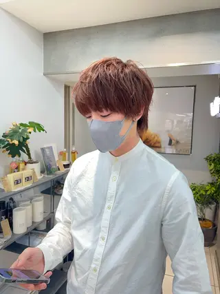 メンズ アイブロウ ハイトーンカラー/ さらさのヘアスタイル