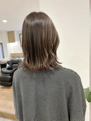 ミディアム カラー ボブ/ハイトーン 立川loose 下田のヘアスタイル