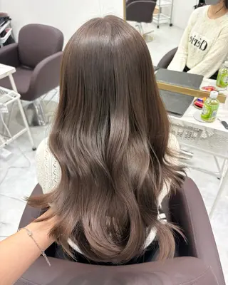 セミロング カラー 横浜美容室/透明感 カラー/レイヤーのヘアスタイル