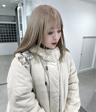 ロング カラー くすみミルクティー/ ブラウン🪡TOWAのヘアスタイル