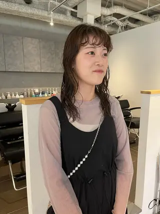 セミロング パーマ ショート/パーマ/ カラー/FUKOのヘアスタイル