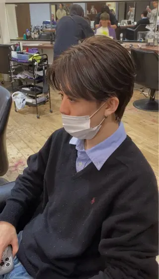 メンズ 透け感•艶感カラー 池本　紘之のヘアスタイル