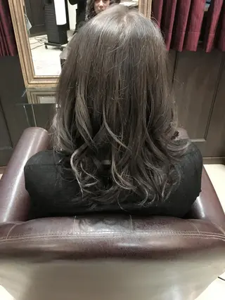 セミロング カラー レイヤー/ウルフ ハイトーンhiroのヘアスタイル