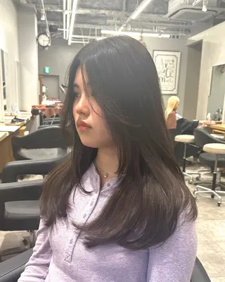 ロング カラー Lien by kiitos所属・韓国ヘア×レイヤー カット/上田丈也のヘアスタイル