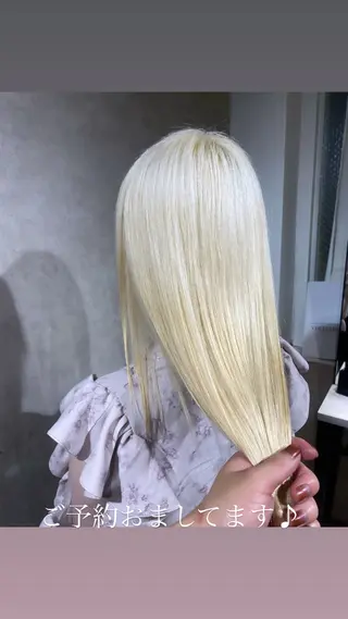 カラー Seleneコウキ ブリーチ/ハイトーンのヘアスタイル