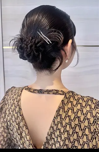 セミロング ヘアアレンジ 島崎 穂乃香のヘアスタイル