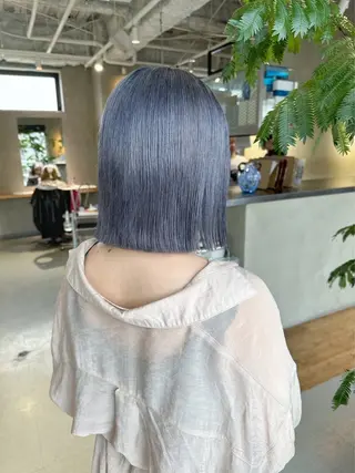 ミディアム カラー yuki / 岡崎ハイトーンカラーのヘアスタイル