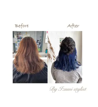 ミディアム カラー パーマ ヘアアレンジ ネイル 美容室 ソンリエのヘアスタイル