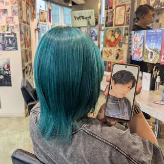 ミディアム カラー 推しカラー🦉にじさ んじカラー🌈🕒✨のヘアスタイル