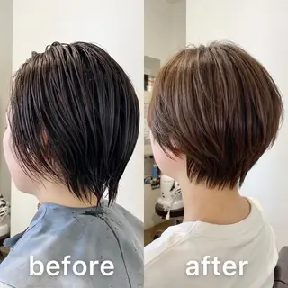 ショート KIZU 髪質改善 オカルト怪談のヘアスタイル