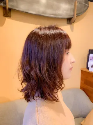 ミディアム カラー パーマ 縮毛矯正/髪質改善 飯田公祐のヘアスタイル