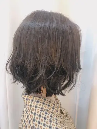 ミディアム パーマ いけがみ ゆかなのヘアスタイル