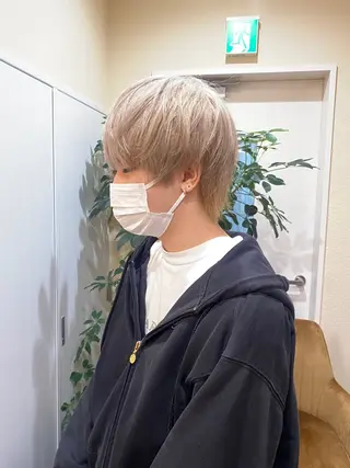 ショート カラー メンズ ボブ/レイヤー/ メンズ/池澤慎人のヘアスタイル