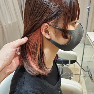 セミロング 社内カット講師・店長 菅原賢一のヘアスタイル