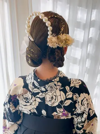 セミロング ヘアアレンジ 池田 みのりのヘアスタイル