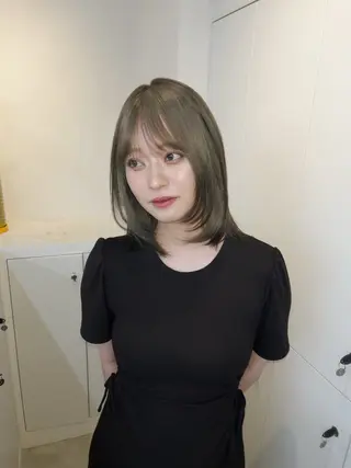 カラー riri 🎀ナチュラル/縮毛のヘアスタイル