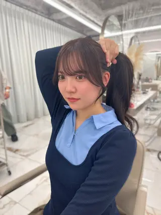 ロング 平山 竣也のヘアスタイル