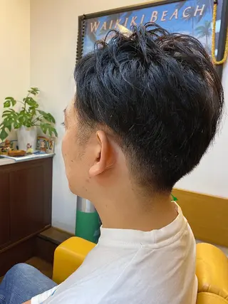 パーマ メンズ ヘアーデザイン ククイ所属・【コテパーマ】イトウ シンゴのヘアスタイル