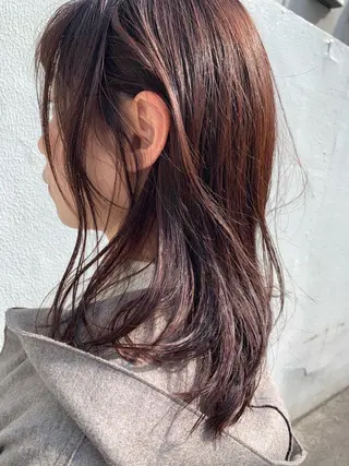 セミロング カラー 落合 妙佳のヘアスタイル