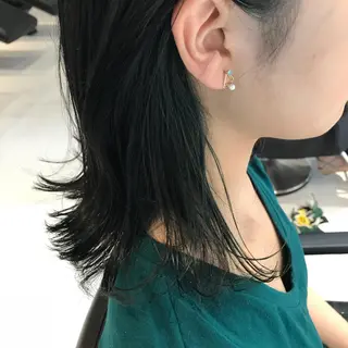 ミディアム カラー パーマ ヘアアレンジ ナツメダ ダイキのヘアスタイル