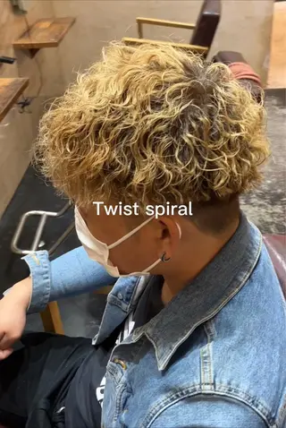 パーマ メンズ メンズ特化/パーマ/ フェードWATARUのヘアスタイル