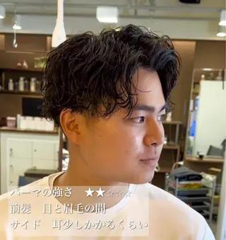 パーマ メンズ 年間2000名担当◎ パーマ職人/仲原佑樹のヘアスタイル