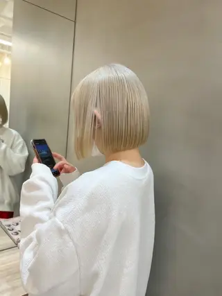 ショート ボブ/縮毛矯正 髪質改善/もえるのヘアスタイル