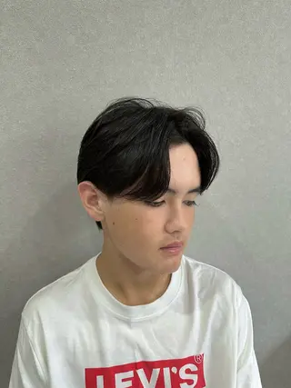 ミディアム パーマ ヘアアレンジ メンズ Mens Salon Gray by NYNY所属・Gray by NYNYのヘアスタイル