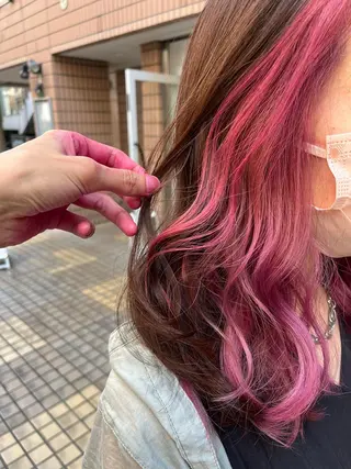 セミロング カラー 原宿サロン代表 デザインカラー伊藤卓のヘアスタイル