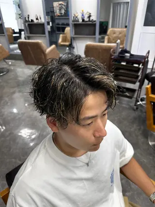 パーマ メンズ 梅田/全パーマ特化/ ケアパーマ特化/秋本のヘアスタイル