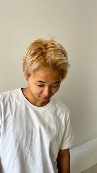 ショート メンズ メンズパーマ/ メッシュ📍ユリのヘアスタイル