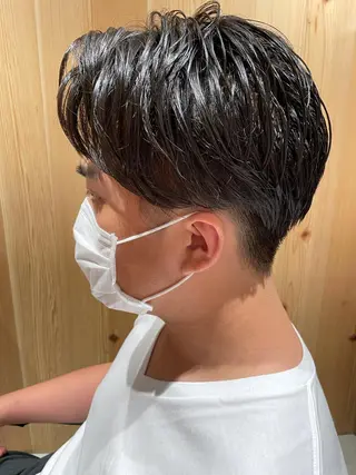 ショート カラー パーマ ヘアアレンジ メンズ パーソナルカラー合わ せたカラー🤍なつみのヘアスタイル