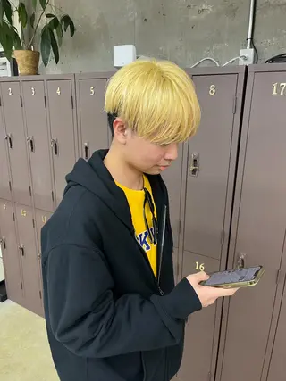 ショート カラー メンズ ナガノリノ /ボブ/ ベージュ/暖色のヘアスタイル