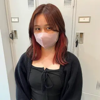 セミロング カラー emma所属・RINA 韓国ヘア/半個室のヘアスタイル