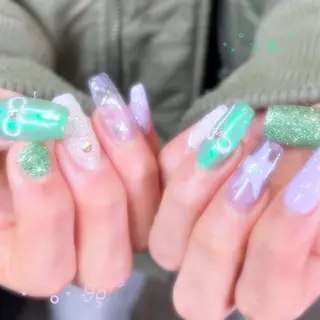 ネイル .꒰ঌtenten ໒꒱·̩͙．のネイルデザイン