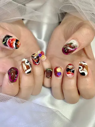 ネイル シェアサロンLei.g(レイジー)所属・3Dアートネイル💗 都築レナのネイルデザイン