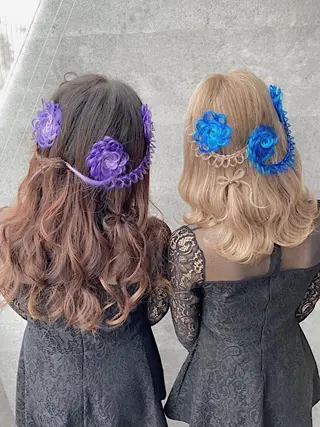 セミロング アワ ダイキのヘアスタイル