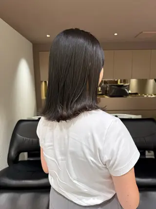 セミロング カラー 赤みなし透明感カラー /🦋sayu🦋のヘアスタイル