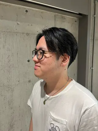 メンズ 傷ませないカラー・ ボブ・リクト💥のヘアスタイル