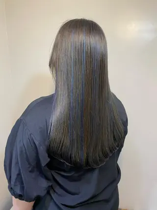 ロング カラー ブリーチ毛対応酸性 ストレート🌈サキのヘアスタイル