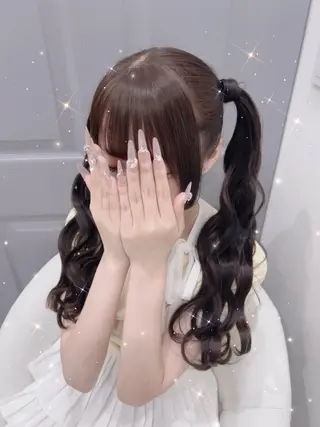 セミロング ヘアアレンジ RICEL 原宿店のヘアスタイル