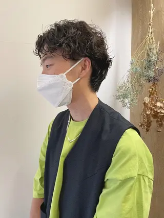 パーマ メンズ 暖色カラー/似合わせ カット/名古屋/辻のヘアスタイル